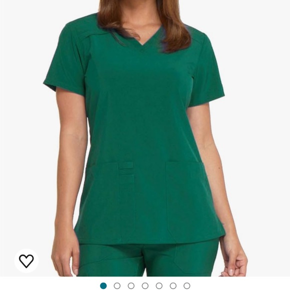 Dickies EDS Essentials Hunter Green Scrub Top - Picture 6 of 6